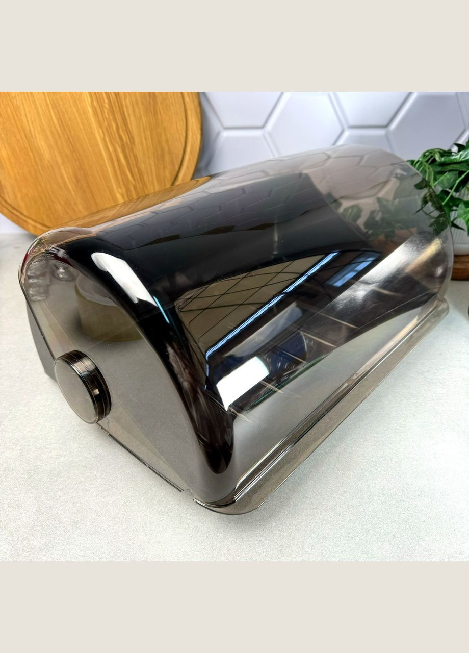 Коричнева пластикова хлібниця з відкидною кришкою NEW Lamela (303724448)