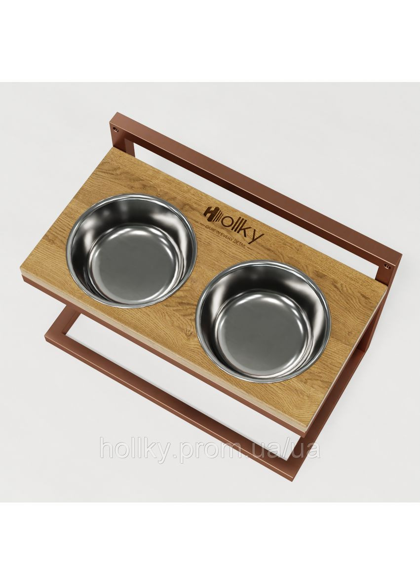 Миски на регулируемой подставке для средних собак Flex M (2×0.85 л) FM-422530-GLNT Hollky (365652725)