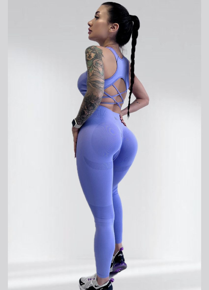 Костюм для фітнесу жіночий лосини пуш ап та топ LILAFIT (283324396)