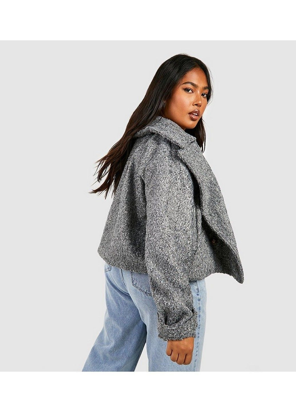 Серая демисезонная куртка Boohoo