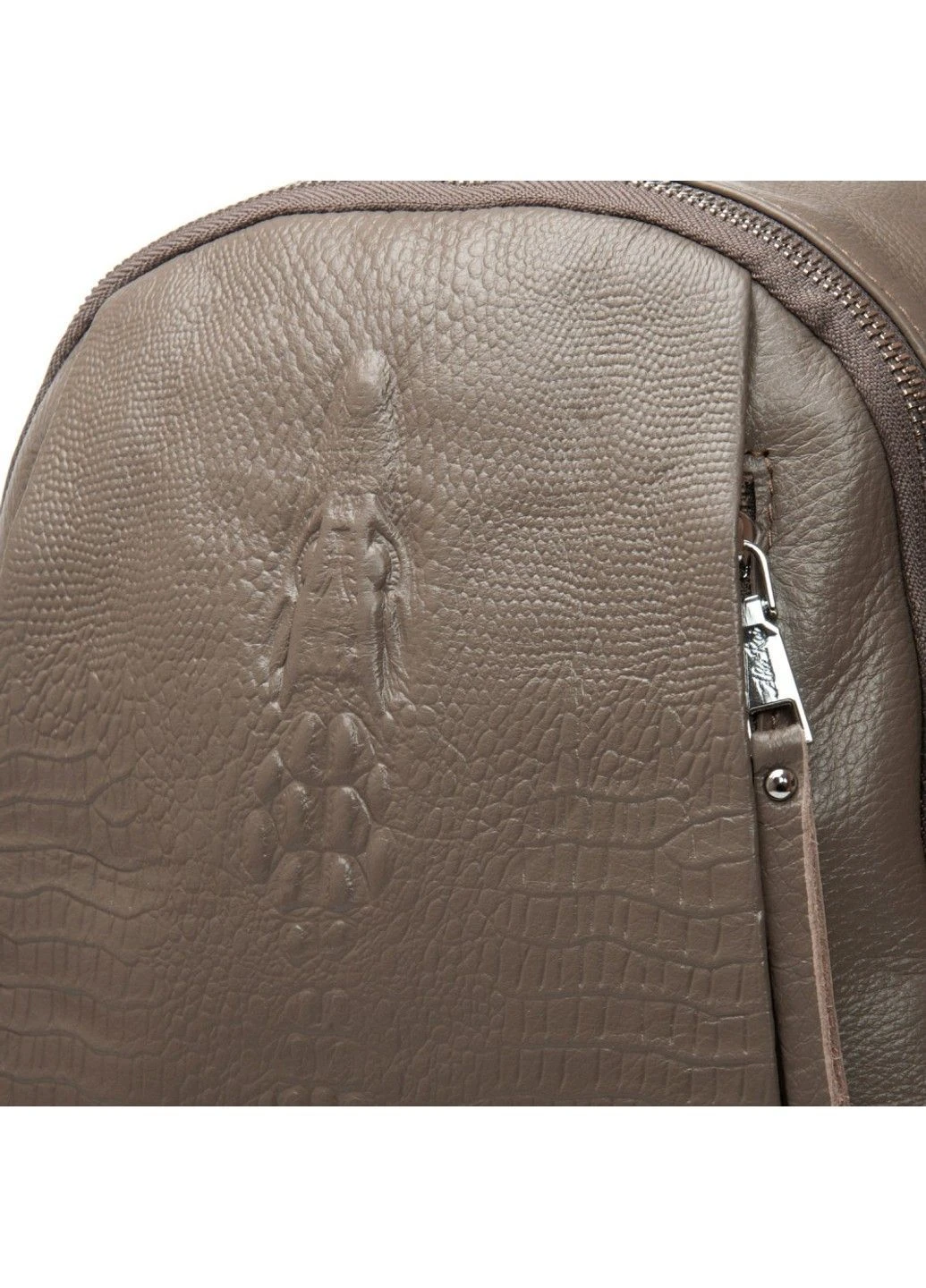 Женский кожаный рюкзак 8907-9 grey croco Alex Rai (375296495)