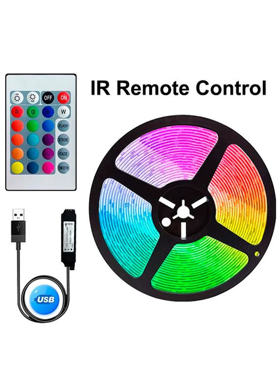 Светодиодная LED лента 5 метров USB/Bluetooth/Powerbank/5В/RGB без приложения No Brand (322567013)
