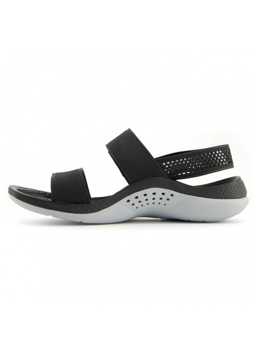 Жіночі босоніжки крокси 360 Sandal 206711 Black/Light grey Crocs literide (289469891)