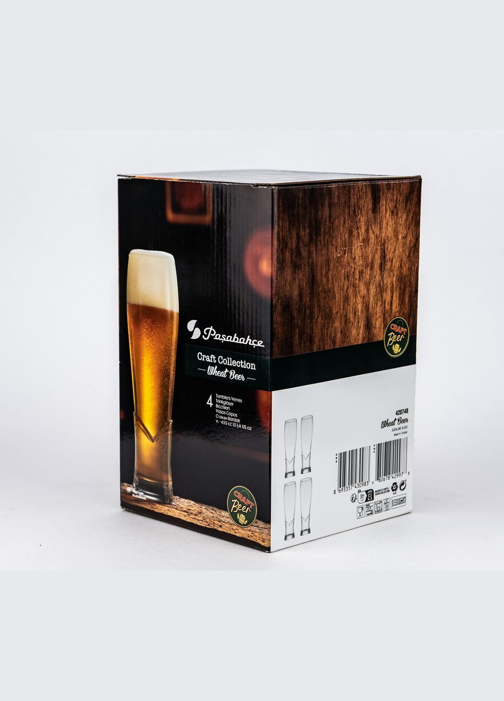 Набір з 4 келихів для пива 455мл Craft ПУ 420748 Pasabahce (278365226)