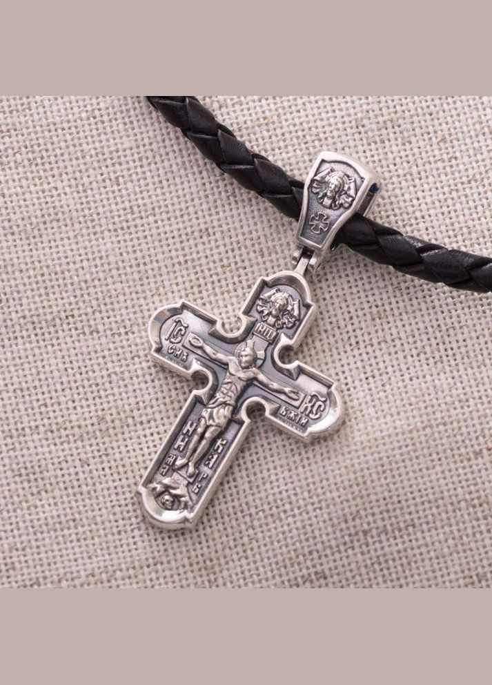 Серебряный крест с распятием (чернение) 132565 Oniks (264022806)