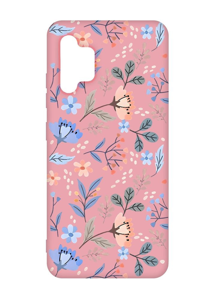 Матовий рожевий чохол на Samsung Galaxy A32:: Квітковий фон (принт 371) Creative (355397249)