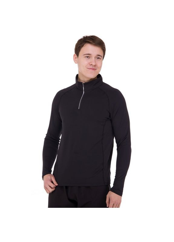 Чоловічий лонгслів спортивний на блискавці чоловічий Jason MB-802, (06508397) FDSO чорний