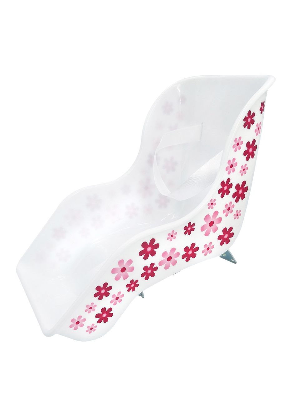 Кресло для куклы/игрушки на велосипед CR-A-1 белое с цветами (G0001710) Crossride (370785666)