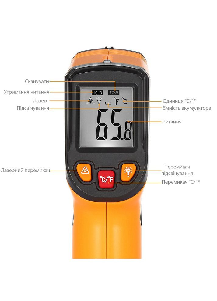 Инфракрасный промышленный термометр пирометр T600A NJTY (365721623)