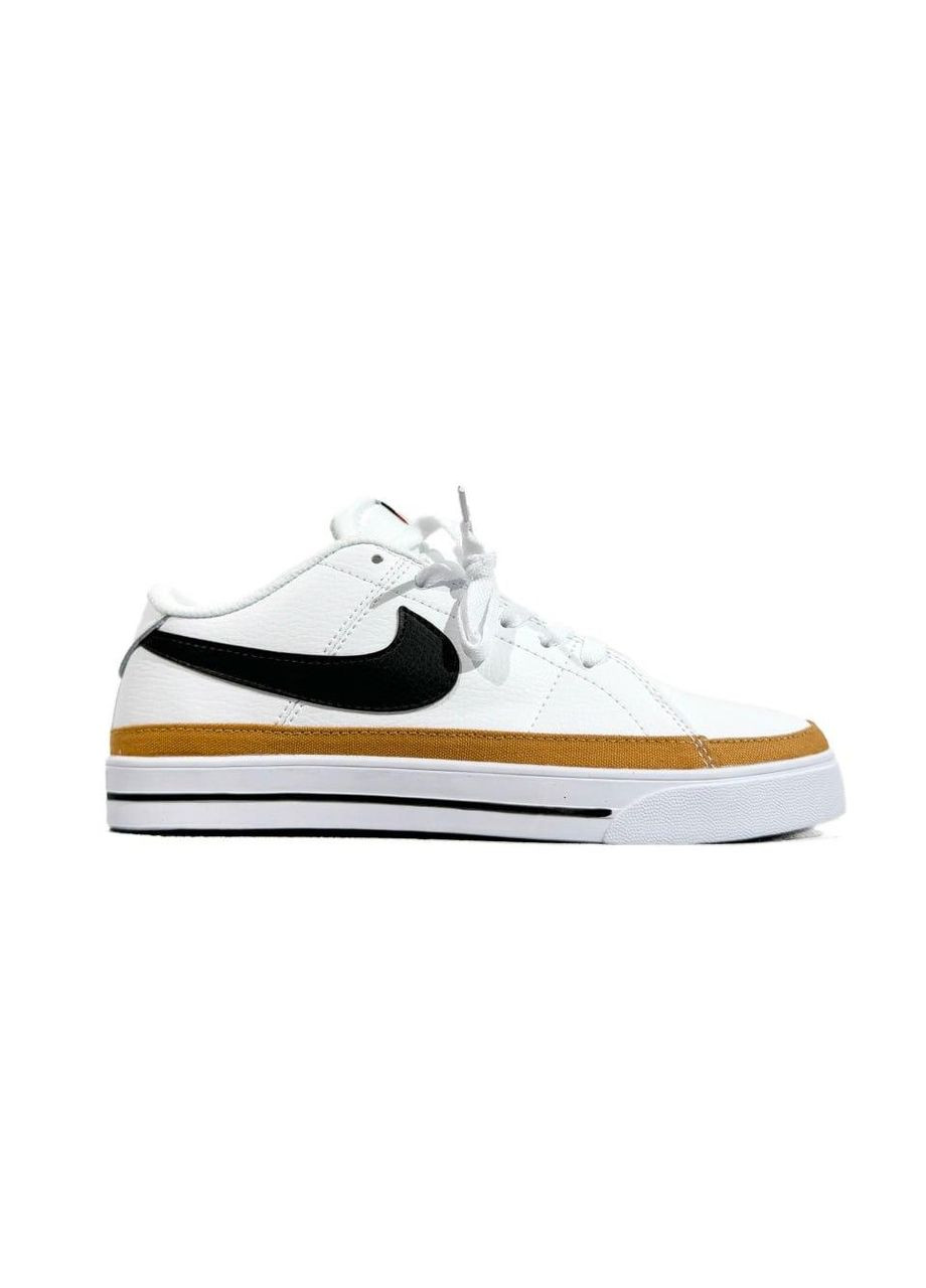 КРОСІВКИ ЖІНОЧІ NIKE COURT LEGACY WHITE BLACK НАЙК КОУРТ ЛЕГАСІ No Brand чорні демісезони (368857928)
