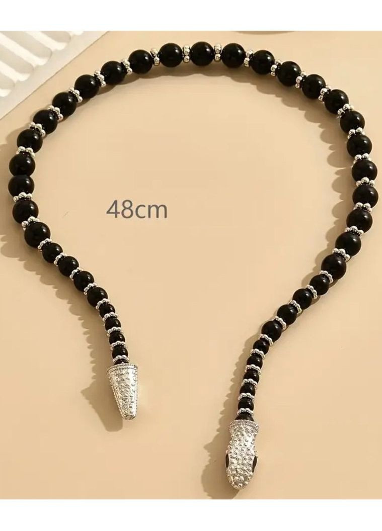 Черное ожерелье люкс колье-трансформер, браслет змея, 10-829 No Brand (349731958)