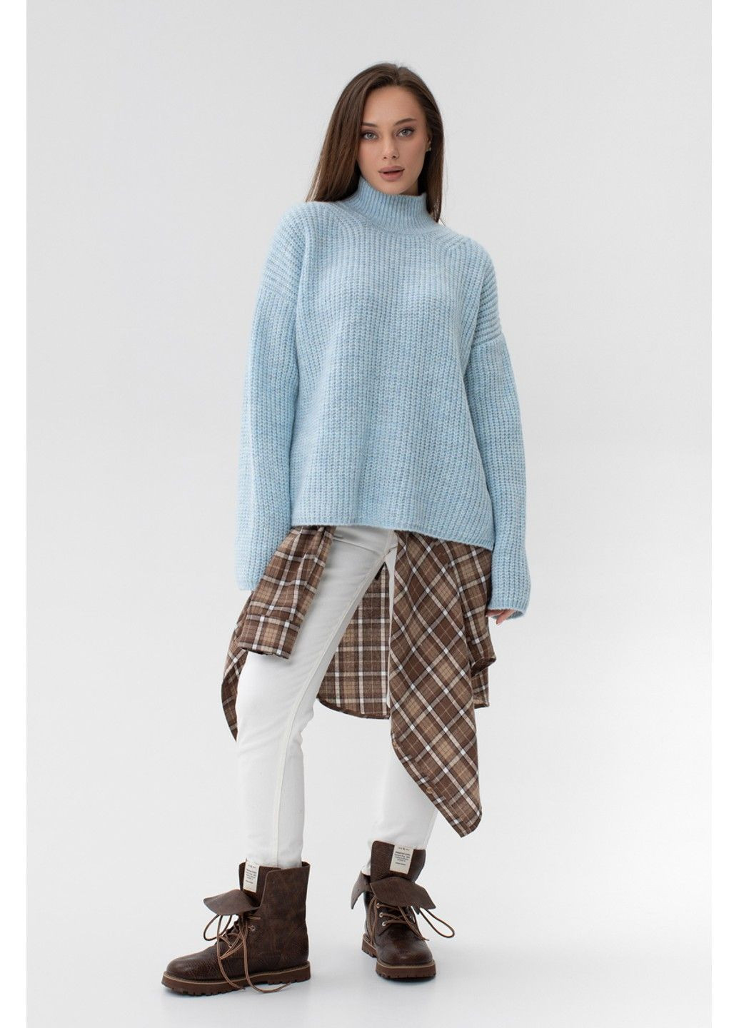 Голубой демисезонный свитер s1027 Sewel