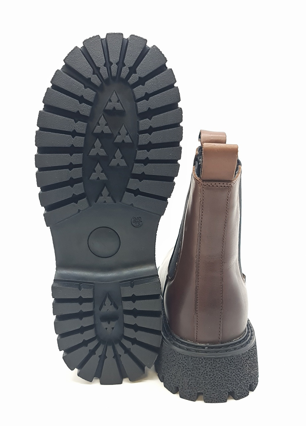 Жіночі черевики коричневі шкіряні BV-14-1 24 см (р) Boss Victori (260010343)