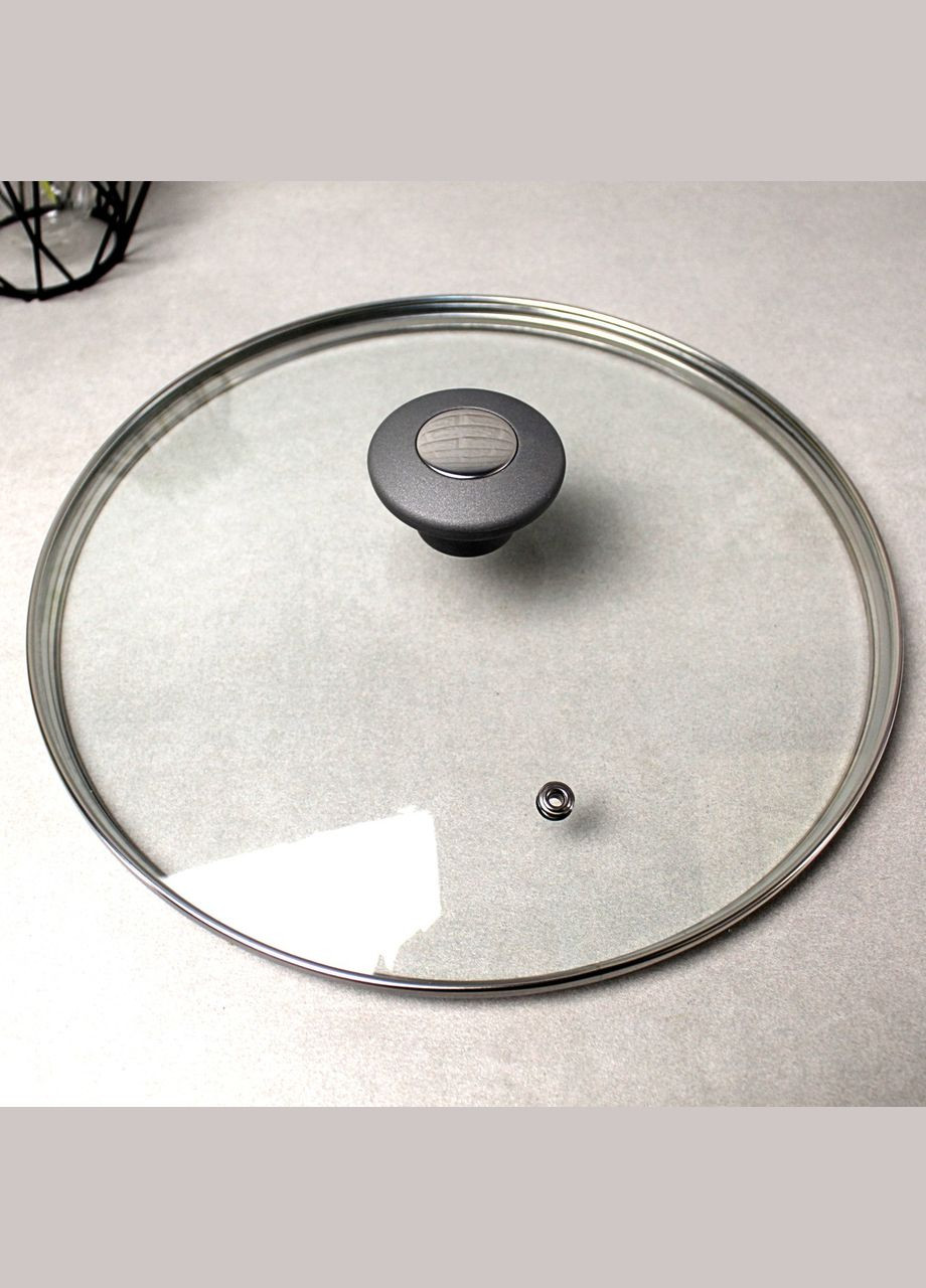 Скляна кришка 30 см для каструль, сковорідок, ковшів Kamille (304422136)