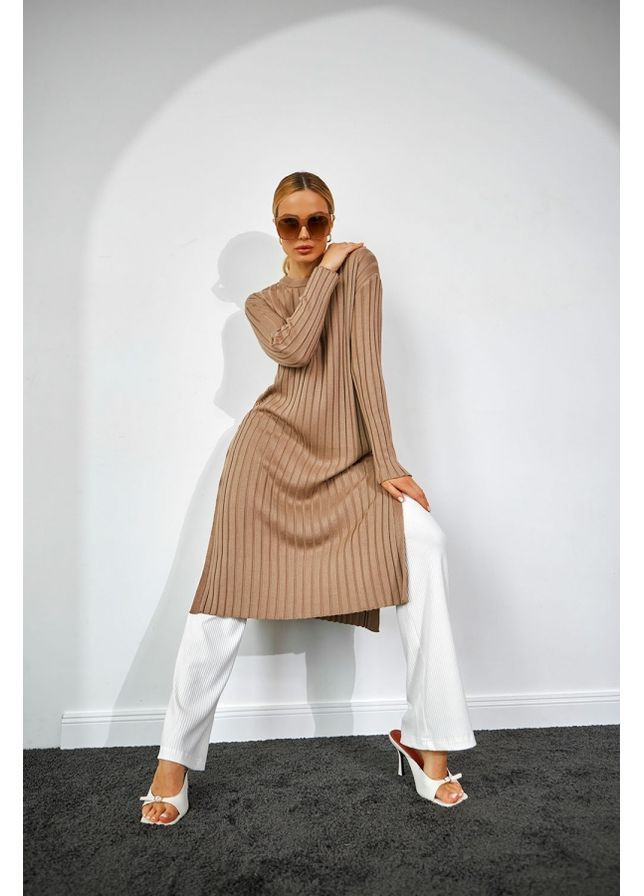 Кавова сукня-туніка 2512 кавовий Triko Bakh