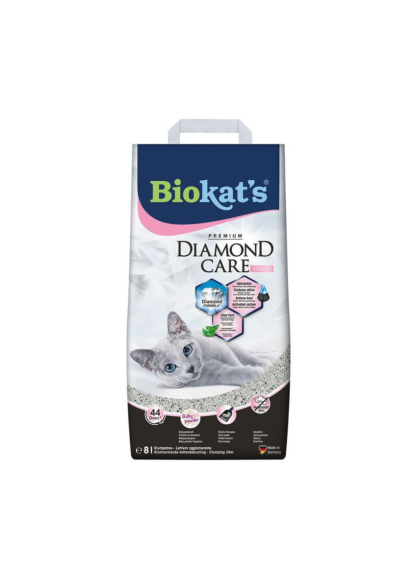 Наполнитель бентонитовый Biokats Diamond Fresh 8 литров Biokat's (292259824)