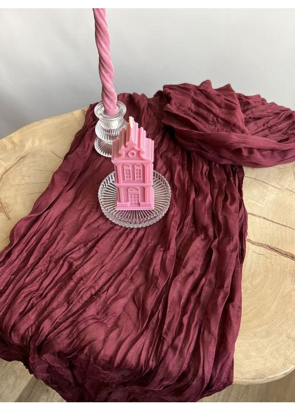 Святковий раннер бордовий 180*60 см, для декору і сервірування No Brand (361220787)