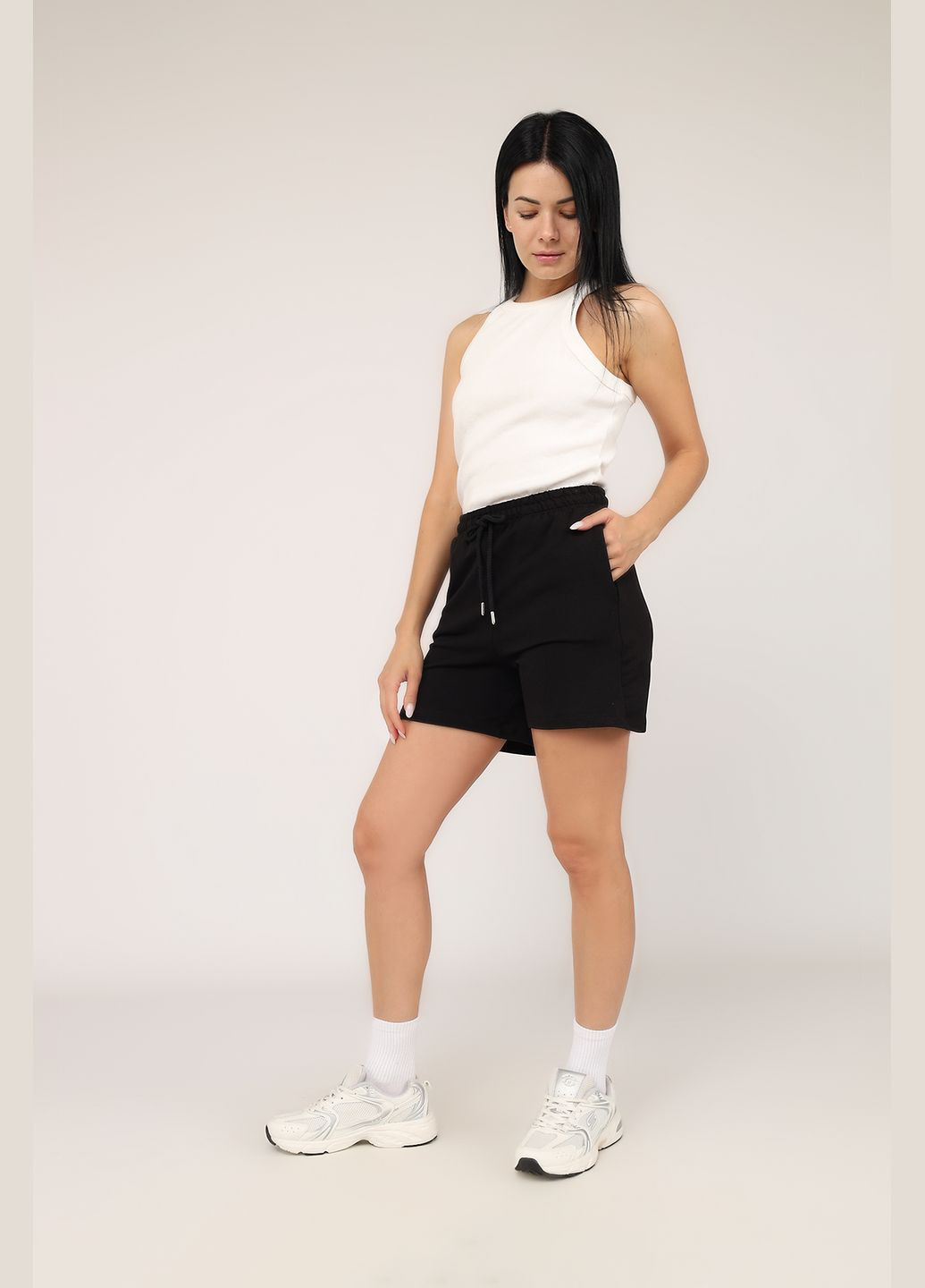 Шорты спортивные женские цвет черный ЦБ-00279690 Busem (337706208)