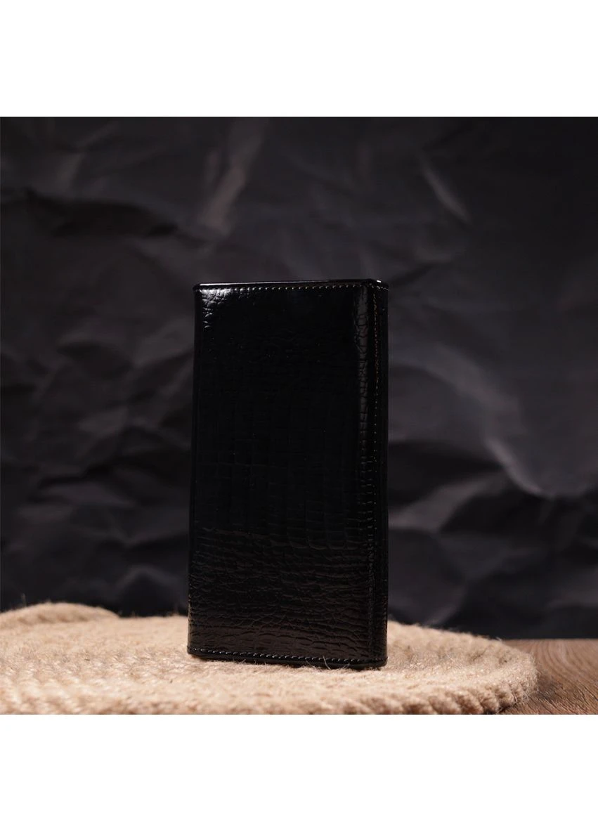 Лаковий жіночий гаманець з візитницею 19403 st leather (393219466)
