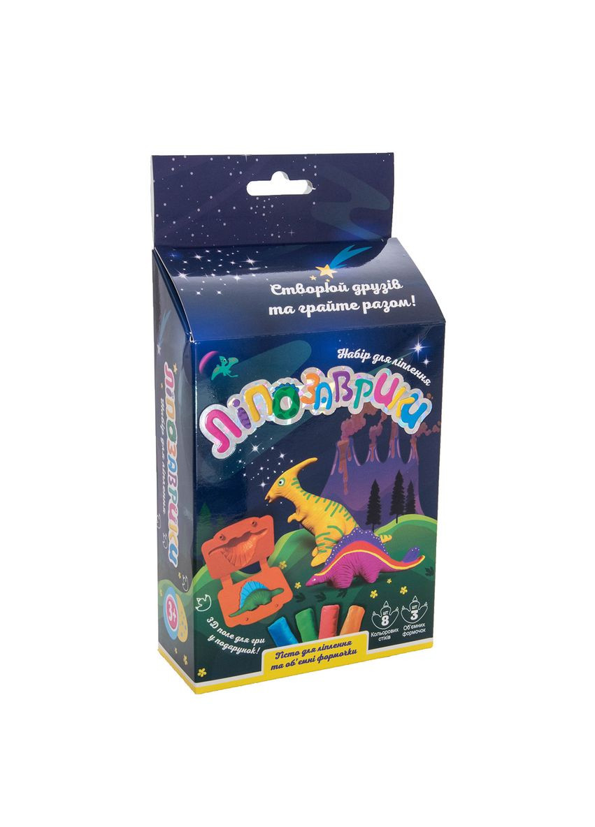 Набор массы для лепки детям 3+ Лепозаврики пластиковый развивающий набор из 8 цветов Strateg (362429475)