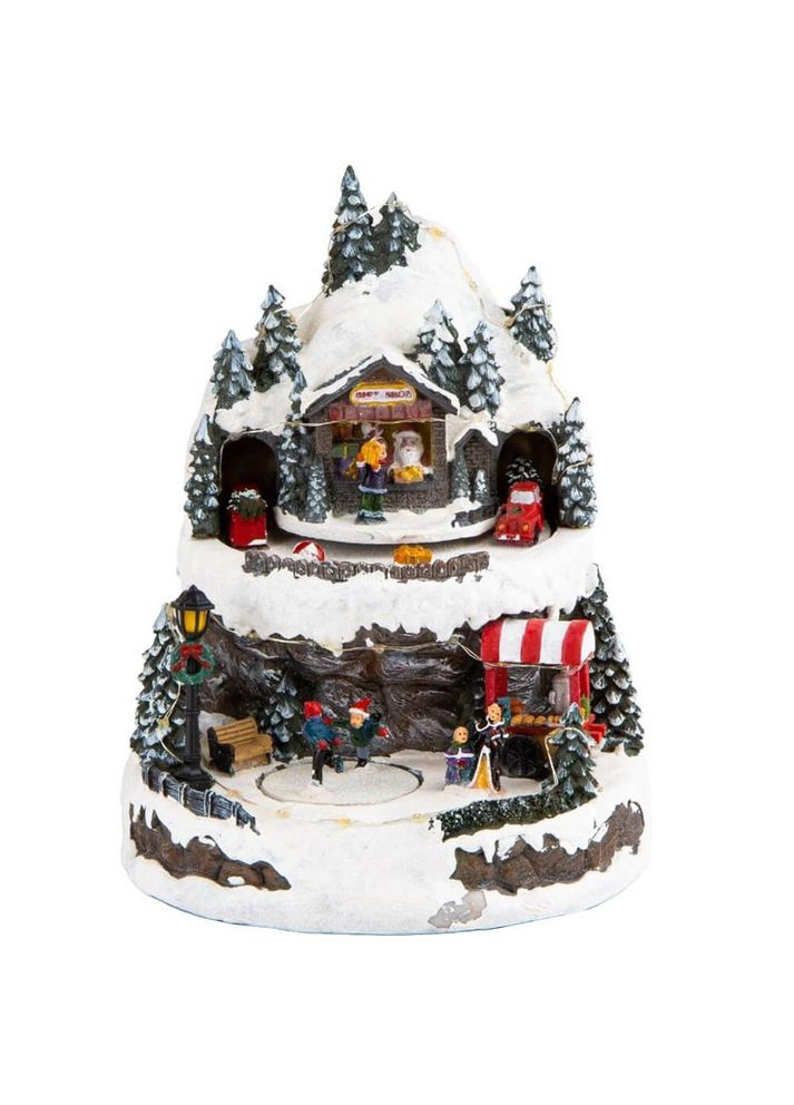 Фигурка новогодняя Новогодняя карусель 24х24х31 см USB провод+батарейки 19001004 Lefard (299387632)