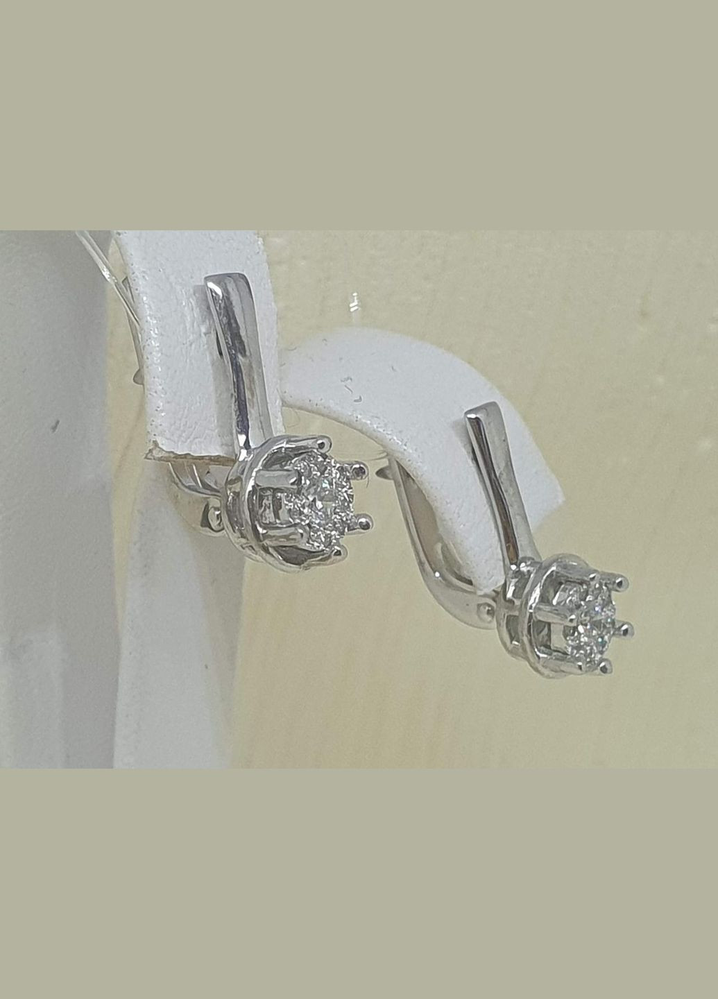 Срібні сережки з фіанітами. 90200514 Qvaliz (308020246)