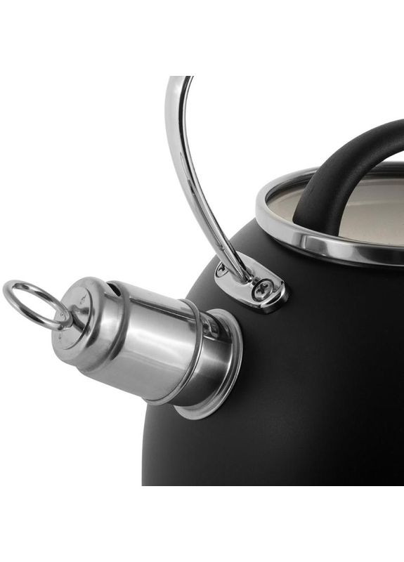 Чайник Magic Kettle 2.5л зі свистком та скляною кришкою, чорний Ofenbach (372171305)