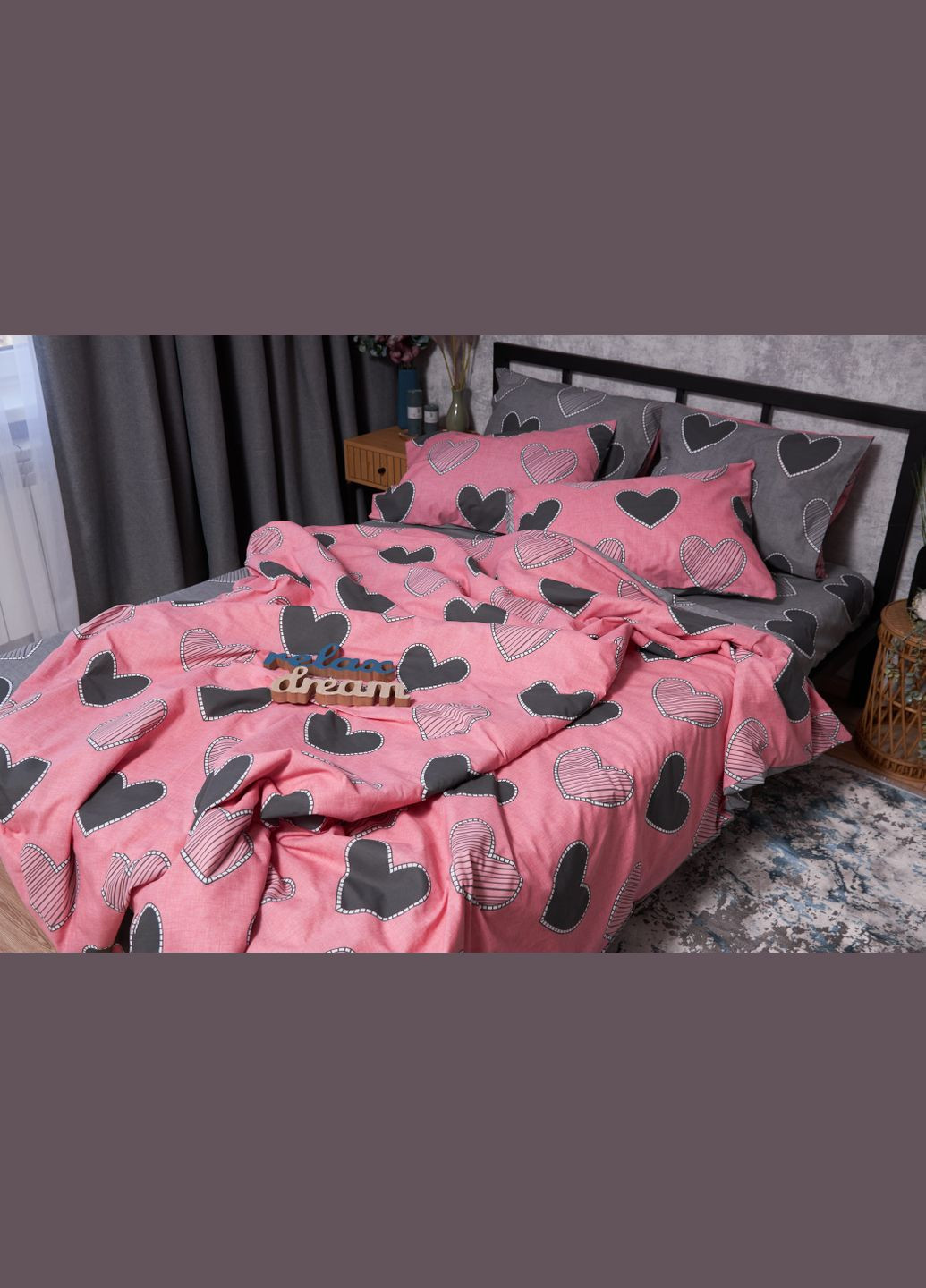 Комплект постельного белья Бязь Gold Люкс King Size 220x240 наволочки 2х50х70 (MS-820002754) Moon&Star Love (286761845)