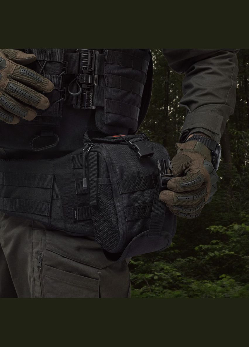 Аптечка увеличенная PRO (подсумок-органайзер). Cordura 1000. Черная Ukrarmor (329740555)