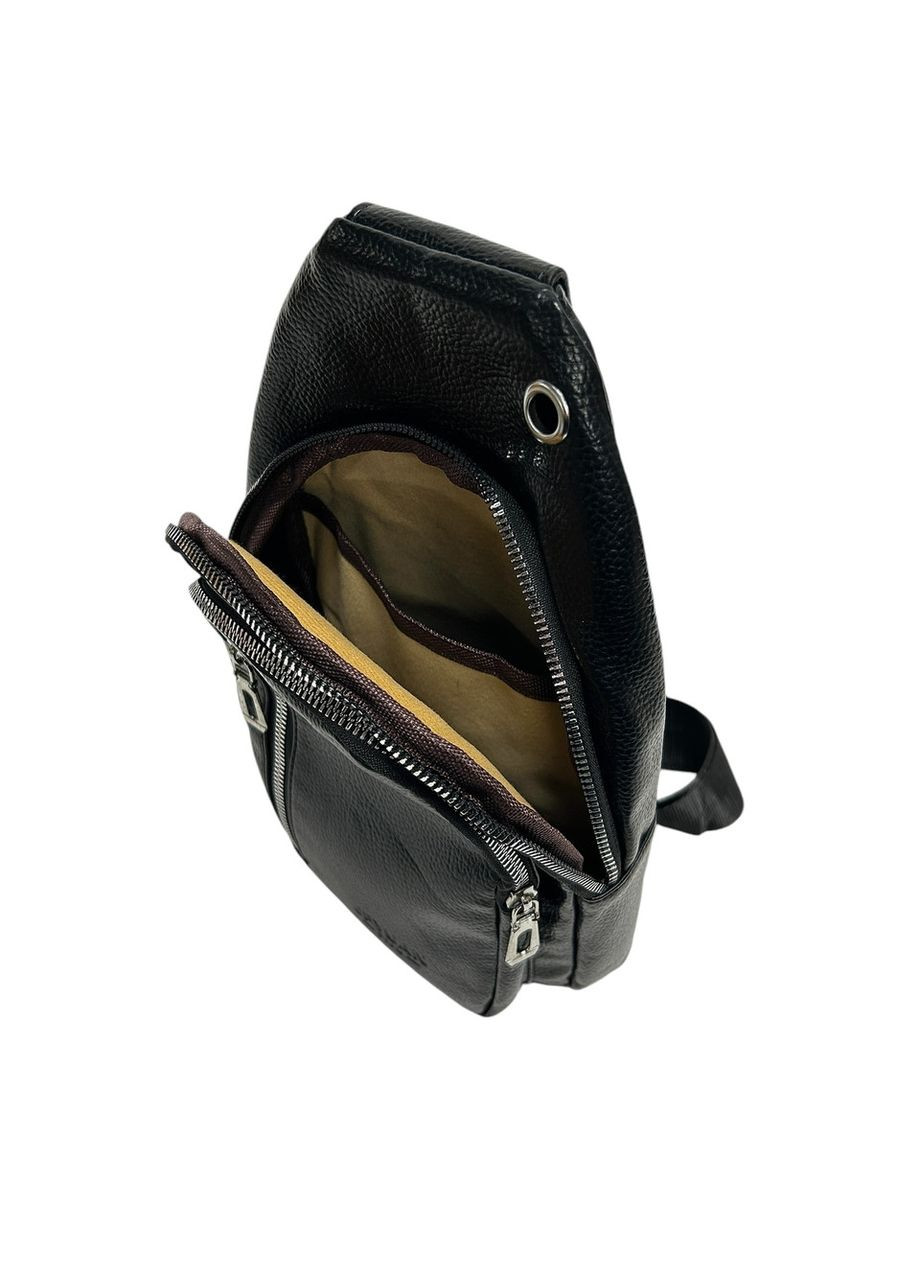 Мужская сумка из эко-кожи 1557-1 черная 30 х 18 х 7 No Brand (371682707)