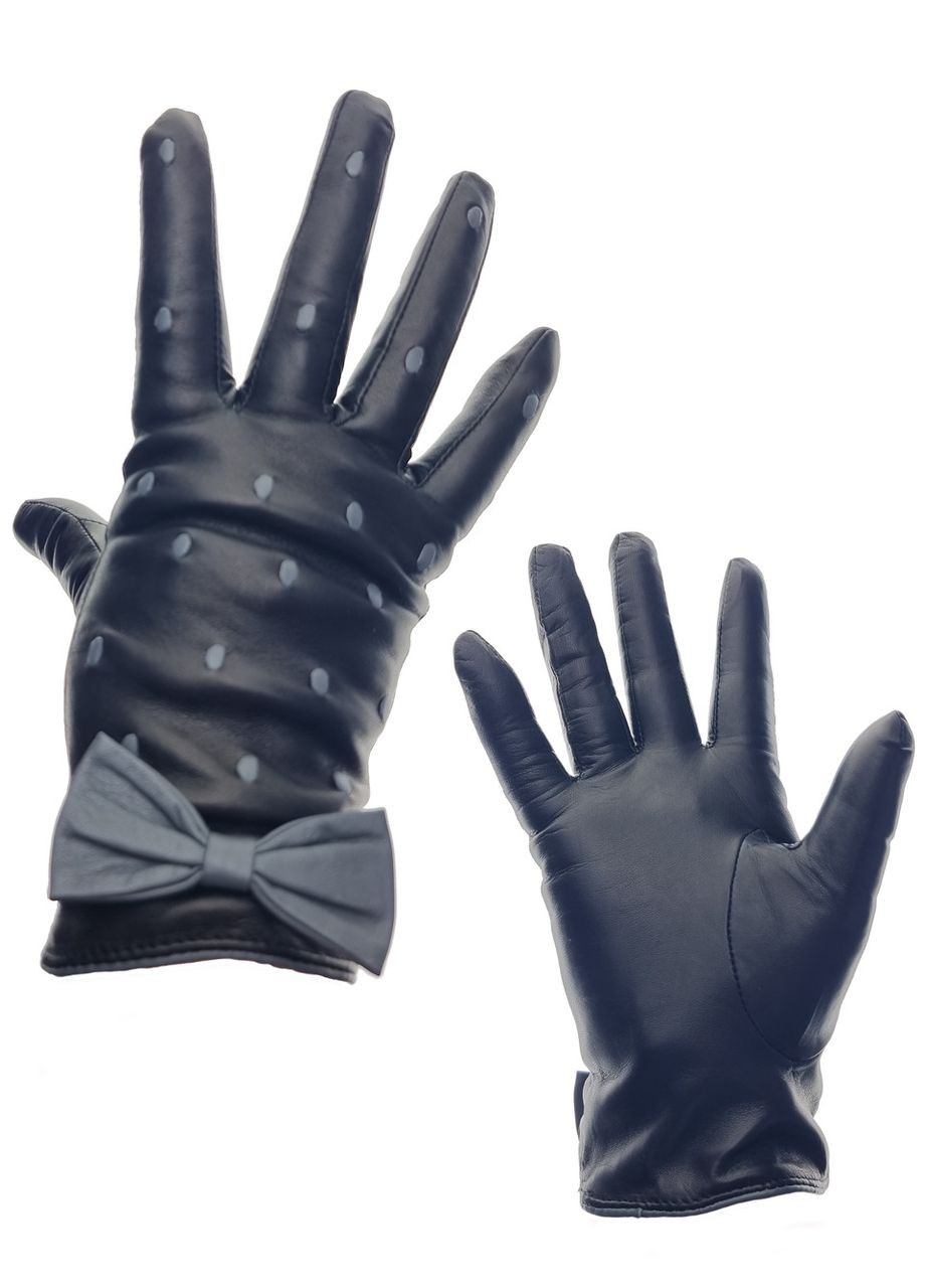 Кожаные женские перчатки лайка на шерстяной подкладке Moschino (315778442)