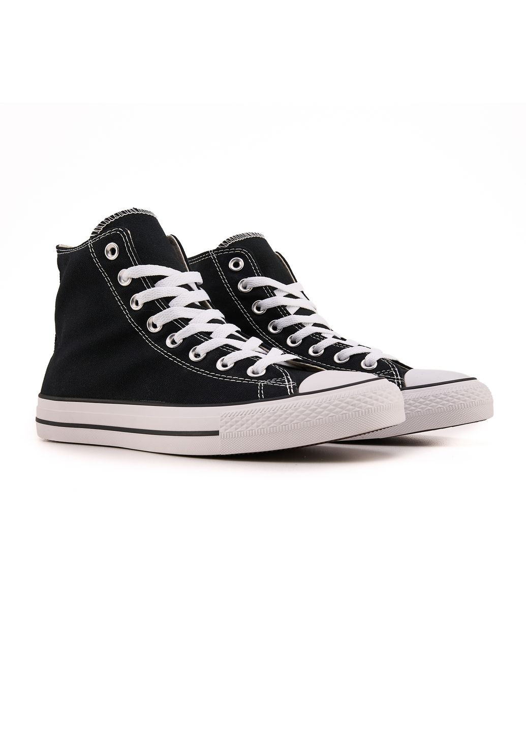Черные демисезонные кеды мужские converse chuck taylor all star high black white конверс No Brand