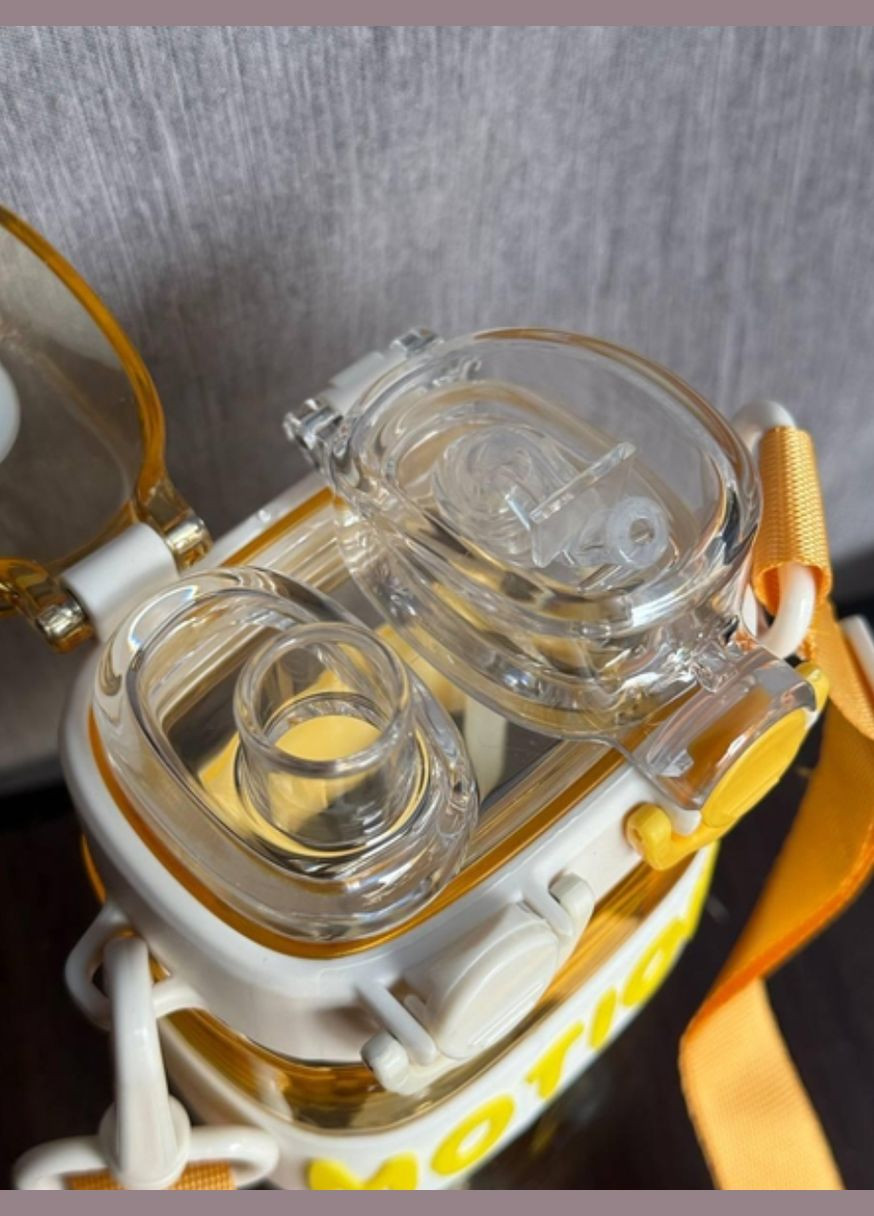 Пляшка для води MOTION з подвійним відкриванням 550 мл Жовтий HP-14-49Y Yiwu (340918314)