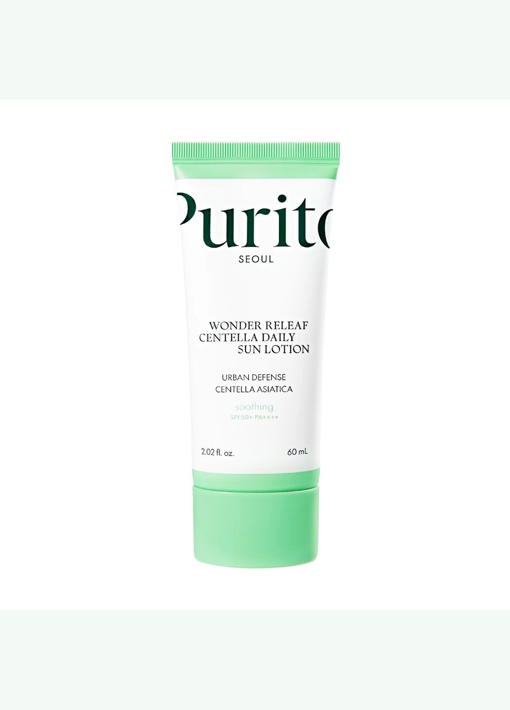 PURITO Солнцезащитный лосьон с центеллой Seoul Wonder Releaf Centella Daily Sun Lotion, 60 мл — Крем, Южная Корея (329999272)