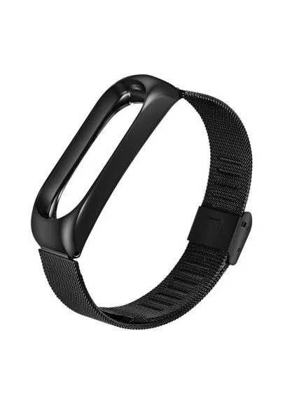 Ремешок для фитнес браслета (704651) BeCover Metal для Xiaomi Mi Band 3/4 Black (389989075)