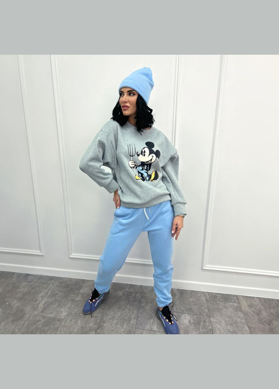 Двоколірний спортивний костюм із шапкою Fashion Girl (300775400)