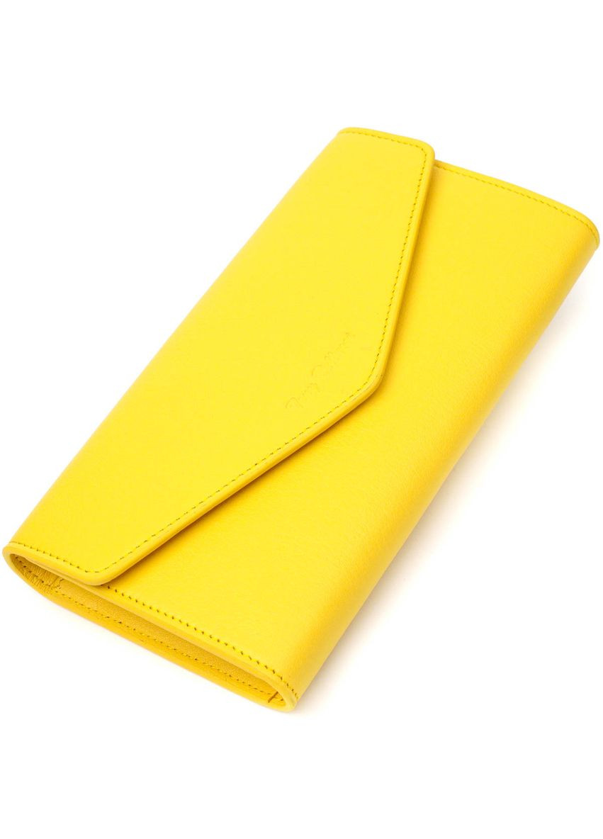 Жіночий гаманець із натуральної шкіри з монетницею 21975 Жовтий Tony Bellucci (306881301)