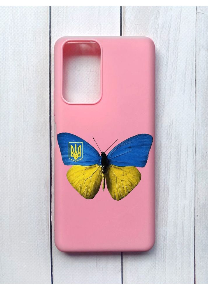 Матовий чохол на Xiaomi Redmi Note 10 Pro/10 Pro Max Рожевий:: Метелик Україна (принт 255) Creative (360705929)