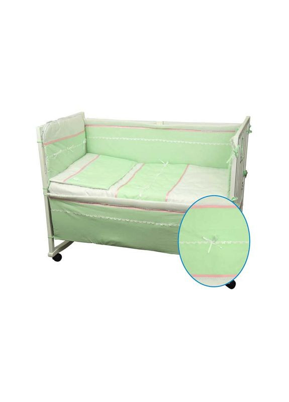 Набор в детскую кровать Лапушка салатовая Руно 977ЛУ_Салатовий з жовтою смужкою (304288527)