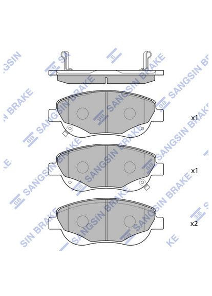 Колодки гальмівні дискові ПЕРЕДН TOYOTA AVENSIS УНІВЕРСАЛ (_T27_) 2.2 2008.11-2018.10 HQ SP1577 HI-Q (362607196)
