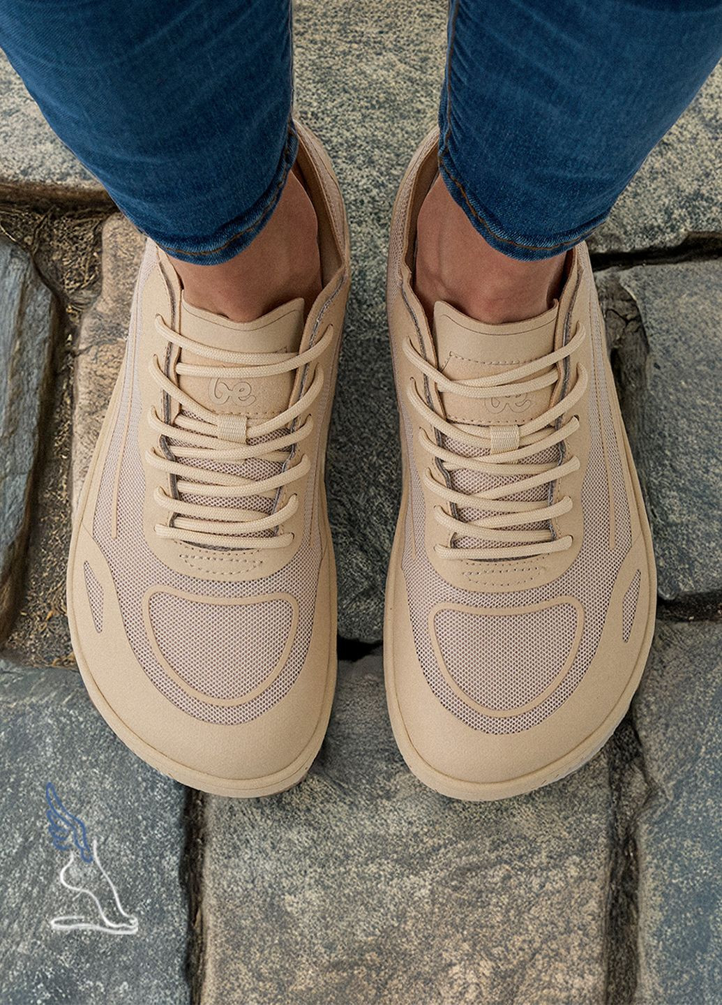 Бежеві всесезонні босоноге взуття кросівки barefoot be lenka velocity No Brand
