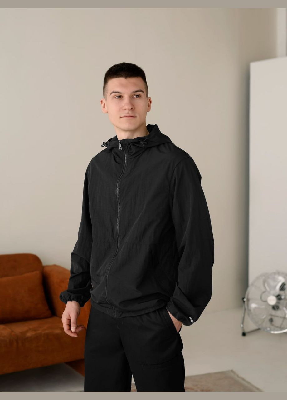 Чорна демісезонна вітровка No Brand