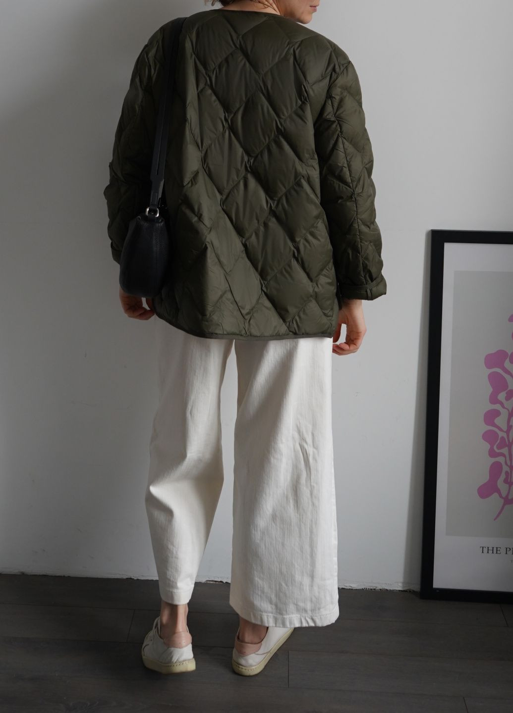 Оливковый (хаки) демисезонный Пуховик One