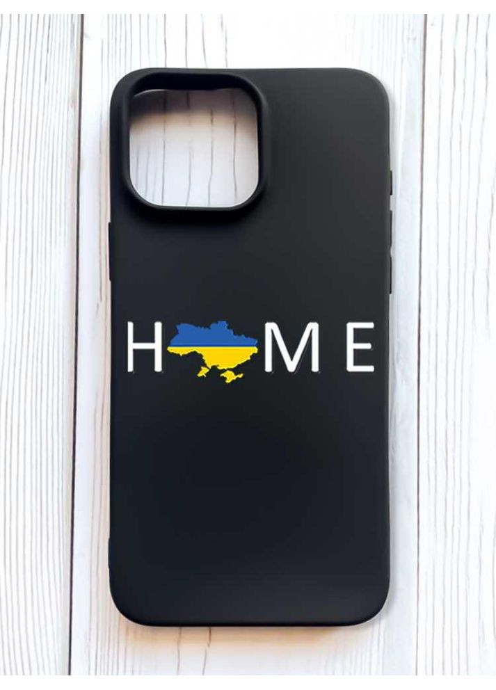 Матовий чорний чохол на iPhone 16 Pro Max Дім Україна (принт 73) Creative (356125447)