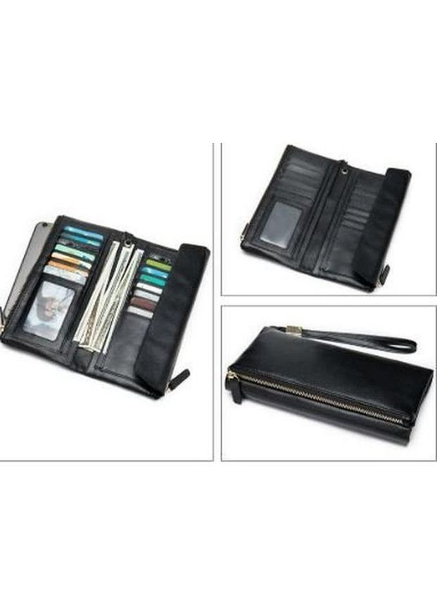 Сумка клатч на руку для телефону та документів чоловіча з натуральної шкіри маленька Чорний 37019 Vintage (353690012)