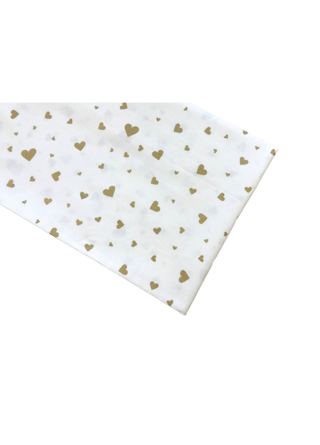 Бавовняна пелюшка 100*80см "Сердечка глітер" Moontime (366037081)