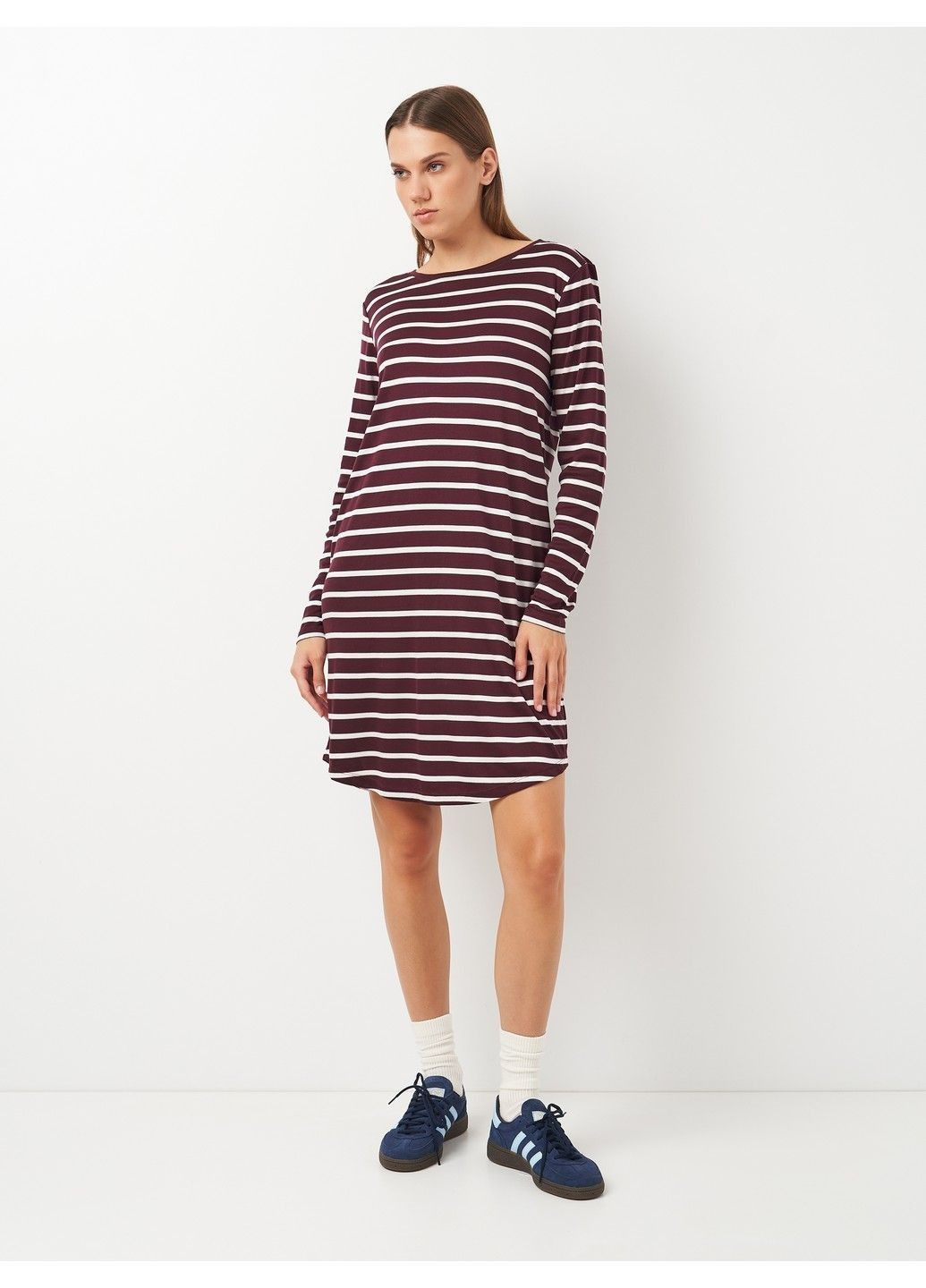 Бордова кежуал сукня H&M однотонна