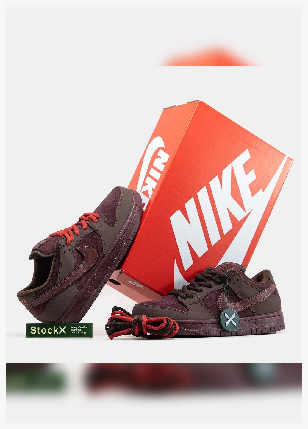 Бордовые кроссовки nike city of love burgundy crush nik-0606 No Brand SB Dunk Low