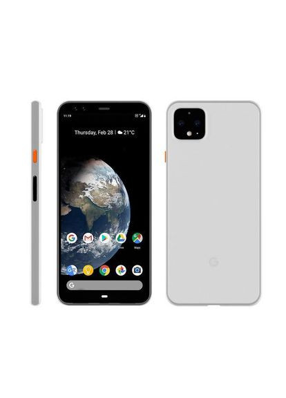Ультратонкий чохол для Google Pixel 4 Білий матовий пластик Viseaon (322213001)