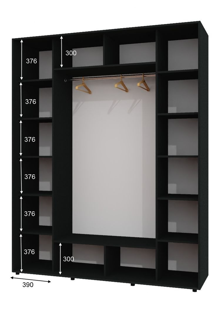 Шкаф-купе трехдверный 200*60*240 см Венге магия 3 двери Зеркало ШК-05 Алекса (356772156)